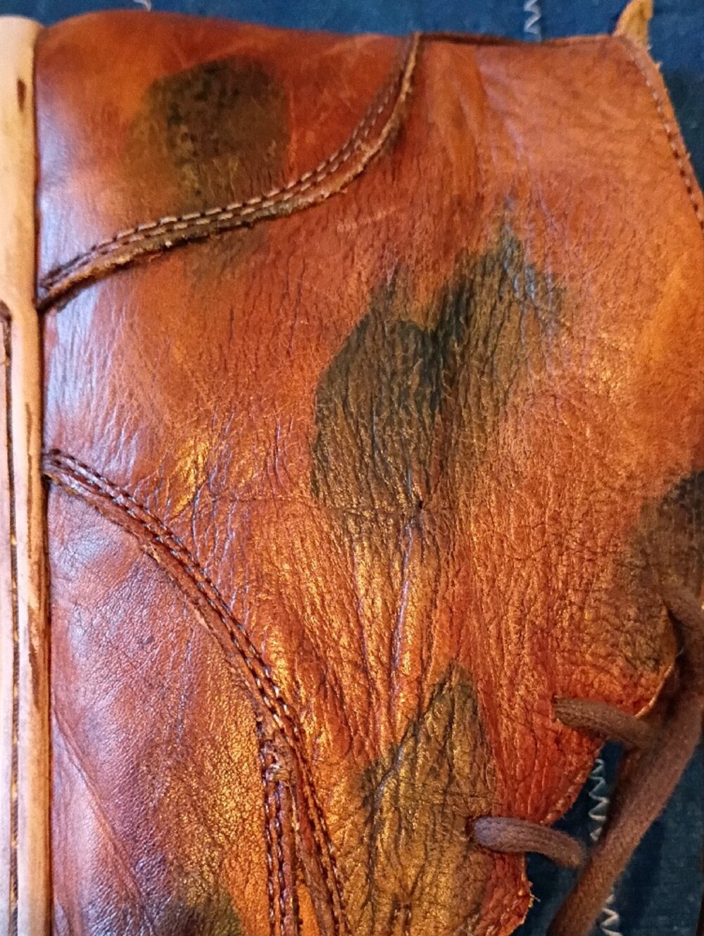 BED|STU Men's Cognac Leather Lace-Up Boots - Picture 7 of 15